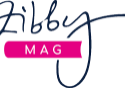 Logo featuring the word "Zibby" in cursive and "MAG" in bold pink letters.
